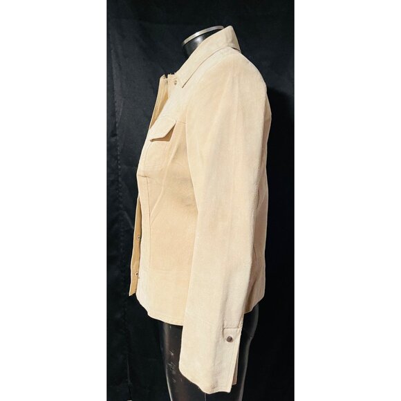 Valerie Steven’s Womens Small Leather Jacket Snap Closure Lined Casual Career - Picture 3 of 7